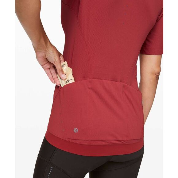 Lululemon City To Summit Cycling Jersey Cayenne Women's Size Large EUC - Picture 4 of 10